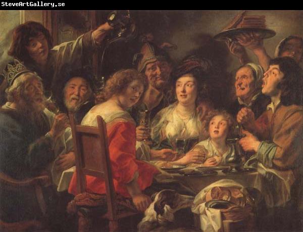 Jacob Jordaens The King Drinks Celebration of the Feast of the Epiphany